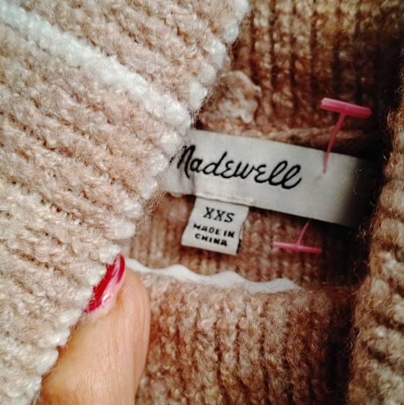 Madewell windowpane turtleneck SZ.XXS - Picture 4 of 5